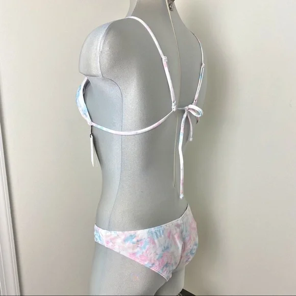 ONIA Bikini triangle top & bottom Set Size Small S pastel tones strappy back - Picture 4 of 7
